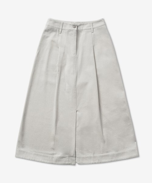 스튜디오니콜슨(studionicholson) 소프트 워시 플리트 데님 스커트 - 아이스 그레이 / ECOLESNW924ICEGREY