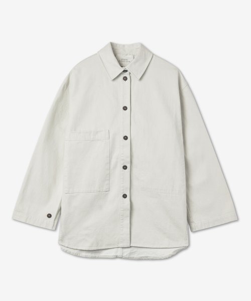 스튜디오니콜슨(studionicholson) 소프트 워시 오버 셔츠 - 아이스 그레이 / WAUDSNW1042ICEGREY