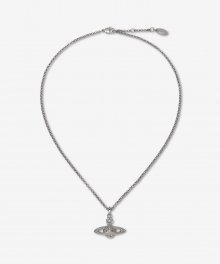 여성 바스 릴리프 펜던트 목걸이 - 루테늄 블랙 다이아몬드 / 63020086S108