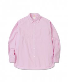 오버핏 긴팔 셔츠 (Pink)