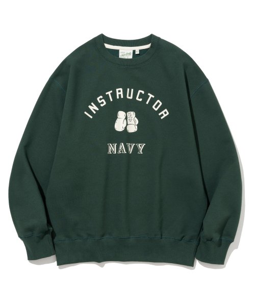 유니폼브릿지(UNIFORM BRIDGE) navy boxing sweatshirts green - 55,200 | 무신사 스토어