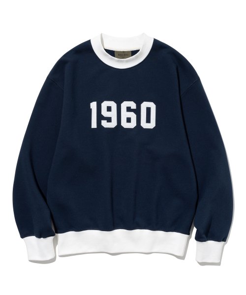 Musinsa uniform bridge 1960 two tone sweatshirts navy