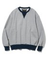 two tone crop sweatshirts 8% melange/navy