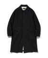 single balmacaan coat black