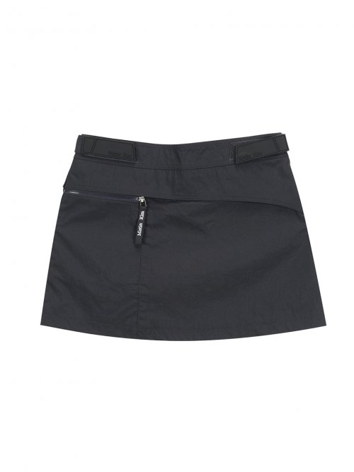 MUSINSA公式 | MATIN KIM NYLON ZIP POINT MINI SKIRT IN CHARCOAL