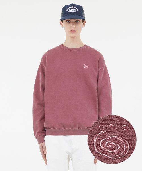 OVERDYED SPIRAL SWEATSHIRT red