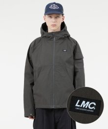 CURVED WINDBREAKER JACKET charcoal