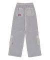Openwork Stitch Carpenter Pants Pale Gray