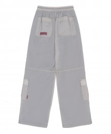Openwork Stitch Carpenter Pants Pale Gray