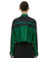 Women racer jacket [black-green]