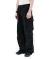 Needlepoint tuck cargo pants [black]