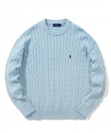 HERITAGE UNIVERSITY DAN CABLE KNIT BLUE