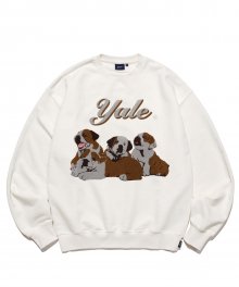 BABY DOGGY FRIEND BOUCLE CREWNECK IVORY