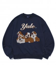 BABY DOGGY FRIEND BOUCLE CREWNECK NAVY