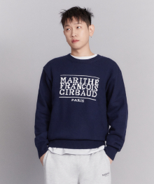 CLASSIC LOGO KNIT PULLOVER navy