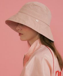 POD LOGO COTTON BUCKET HAT PINK