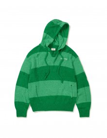 [Mmlg] DAMAGED RUGBY KNIT (GREEN)