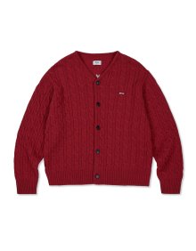 [Mmlg] CPC CABLE CARDIGAN (RED)