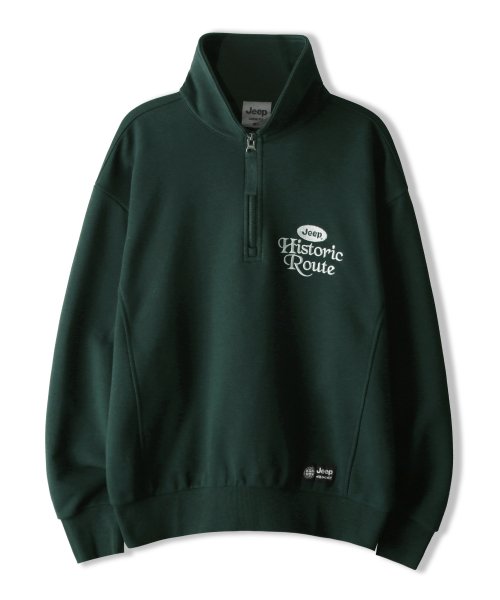 ◆JEEP◆ A1 YOKO Half ZipUp Sweat JO5TSU834WI 지프(JEEP) A1 Basic Women Half Zip-Up Sweat (JO5TSF831GN