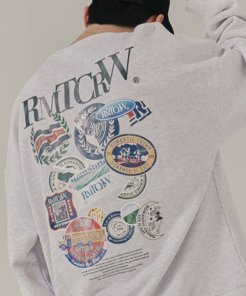 MUSINSA | ROMANTIC CROWN RMTCRW label sweatshirt_light gray