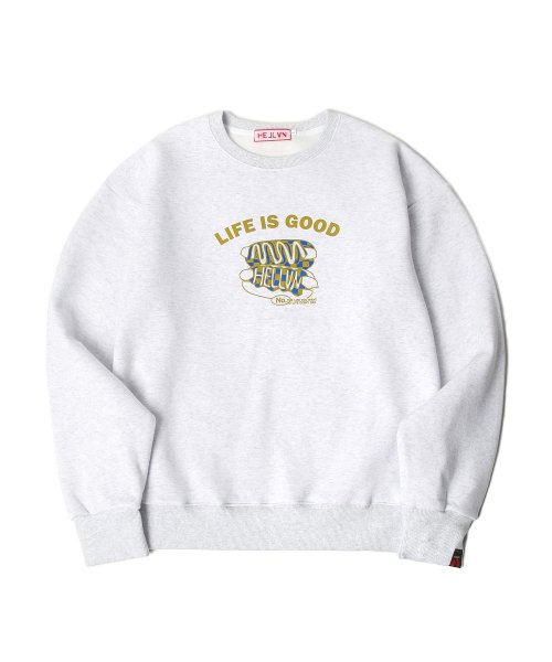 HELLVN - H/V HOT LIFE IS GOOD Oversized Fleece Sweat-Shirt (GOM4-2HV007)