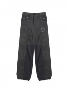 TERRY MIXED NYLON PANTS IN CHARCOAL
