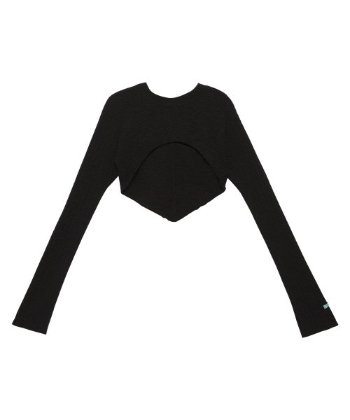 MUSINSA | INSTANTFUNK Multiway Knit Bolero Top - Black