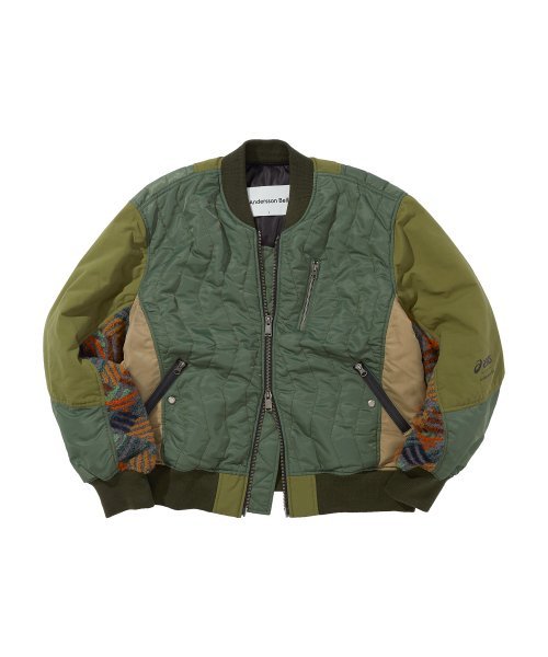 AB Contrast Quilting Bomber Jacket awa525u