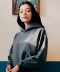 PENGUIN SURF CLUB CROPPED HOODIE (CHARCOAL GRAY)