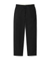 Washed Tapered Pants KAYANU Cotton Vintage Chino Cloth Resilient Finish (Black)
