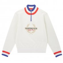Tricolor Point Sweater_White