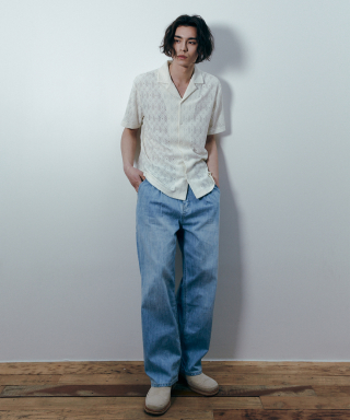 포트너스(FOTTNERS) Light Two Tuck Wide Jeans (L.Blue