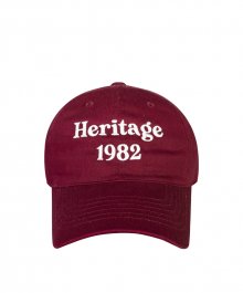 시그니처 텍스트 코튼 볼캡 / Heritage 1982 / 버건디