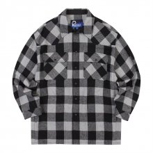 BUFFALO CHECK WESTERN SHACKET GREY_FP1WJ12U