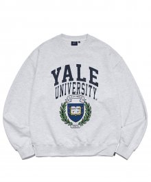 BIG EMBLEM LETTERING CREWNECK LIGHT GRAY