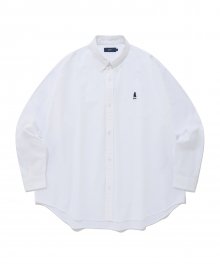 OVER FIT HERITAGE DAN PLAIN SHIRT WHITE