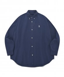 OVER FIT HERITAGE DAN WASHING SHIRT NAVY