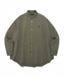 OVER FIT HERITAGE DAN WASHING SHIRT KHAKI