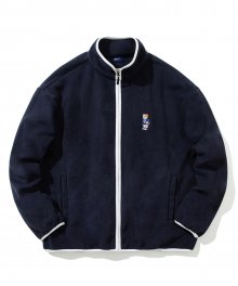 (23SS) EMBROIDERY DAN FLEECE TRACK JACKET NAVY / WHITE