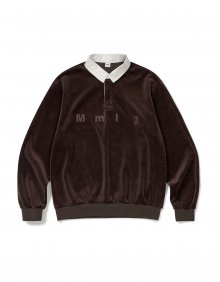 [Mmlg] VELOUR RUGBY SWEAT (BROWN)