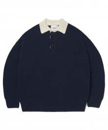 Heavy Cotton Rugby Knit Navy