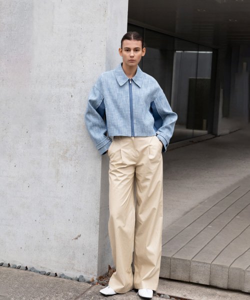 [아바몰리] FAUX LEATHER WIDE PT (CREAM) AFS-PTB203-10