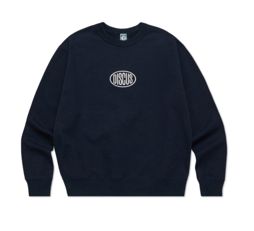 Плотный свитшот с овальным логотипом - Navy