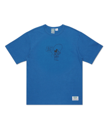 슈퍼 헤비웨이트 레귤러 핏 줄넘기 미키 티셔츠 블루