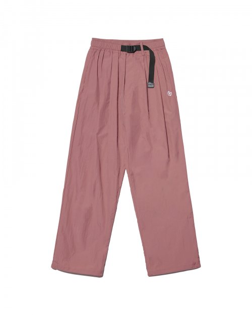 TWO TUCK NYLON PANTS - VINTAGE RED