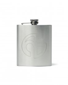 SYMBOL STAINLESS STEEL HIP FLASK - SILVER