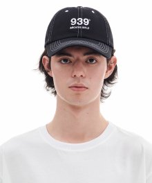 939 STITCHED 6-PANEL CAP (BLACK)