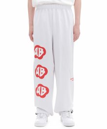 RED MOSS LOGO SWEAT PANTS (WHITE)