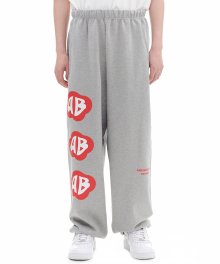 RED MOSS LOGO SWEAT PANTS (GRAY)