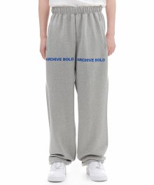 BASIC LOGO SWEAT PANTS (GRAY)